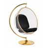 Fotel BUBBLE STAND GOLD VELVET poduszka czarna