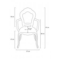 Krzesło KING ARM dymione - poliwęglan