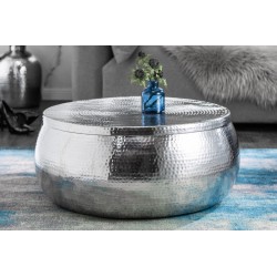 INVICTA stolik kawowy ORIENT STORAGE - 70cm, aluminum, metal, srebrny