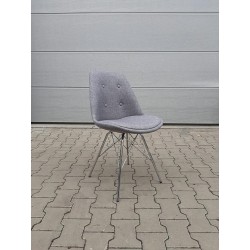 INVICTA Krzesło tapicerowane HUGO szare