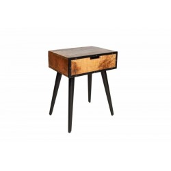 INVICTA stolik nocny INDUSTRIAL 45 cm  - Mango, drewno naturalne