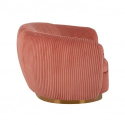 RICHMOND sofa WAYLON PINK - welur, podstawa złota