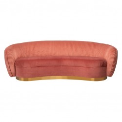 RICHMOND sofa WAYLON PINK - welur, podstawa złota