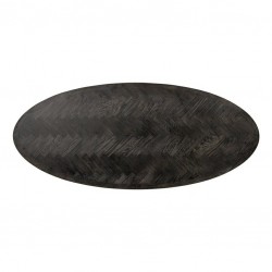 RICHMOND stół jadalniany BLACKBONE BRASS - 260, fornir dębowy, mosiądz, metal