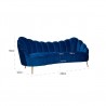 RICHMOND sofa COSETTE BLUE - welur, podstawa złota