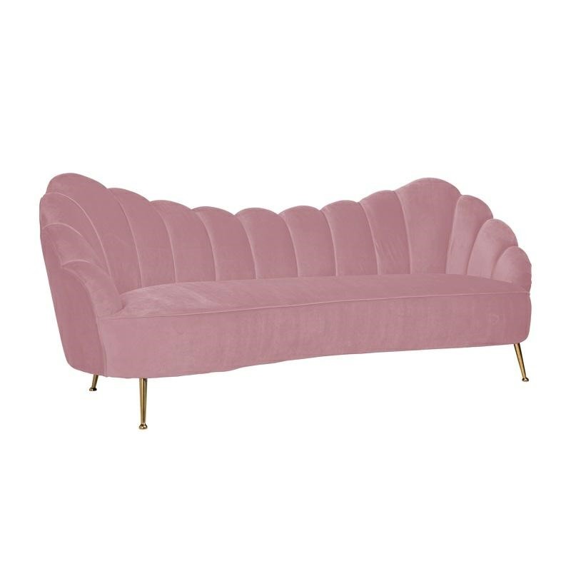 RICHMOND sofa COSETTE PINK - welur, podstawa złota