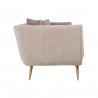 RICHMOND sofa HUXLEY KHAKI - welur, szczotkowane złoto