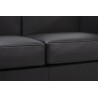 Sofa dwuosobowa SOFT LC2 czarna - włoska skóra naturalna, metal