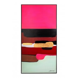 KARE obraz ABSTRACT SHAPES PINK  73x143 cm