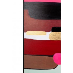 KARE obraz ABSTRACT SHAPES PINK  73x143 cm