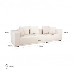 RICHMOND sofa trzyosobowa LUSSO beżowa