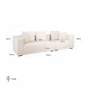 RICHMOND sofa trzyosobowa LUSSO beżowa