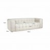 RICHMOND sofa MERROL biała - trudnopalna