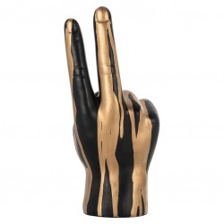 RICHMOND dekoracja HAND PEACE             czarno-złota