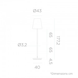 NEW GARDEN lampa podłogowa LOLA SLIM 180 SOLAR & BATTERY rose gold