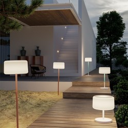 NEW GARDEN lampa podłogowa CHLOE PLANT SOLAR SMARTTECH WOOD