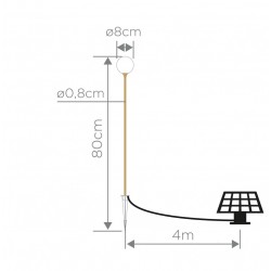 NEW GARDEN lampa ogrodowa BRUNA 80  SOLAR & BATTERY miedziana