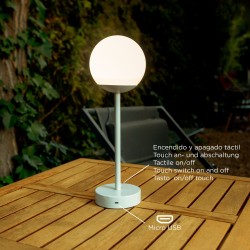 NEW GARDEN lampa stołowa NORAI SLIM 35 BATTERY space grey