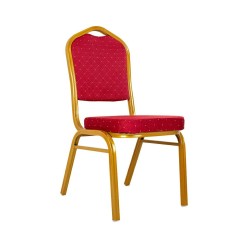 Krzesło bankietowe HEROS czerwone /       złote