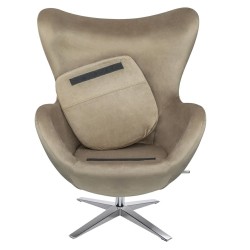 Fotel EGG SZEROKI VELVET khaki