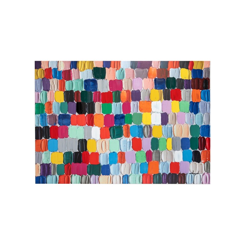 KARE obraz TOUCHED COLORFUL DOTS 200x140  cm