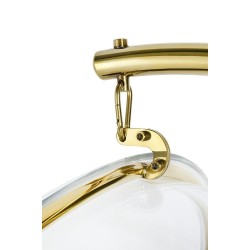 Fotel BUBBLE STAND GOLD VELVET poduszka czarna