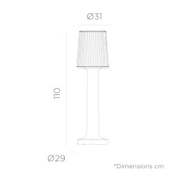 NEW GARDEN lampa ogrodowa CARMEN 110  BATTERY biała