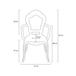 Krzesło KING ARM transparentne - poliwęglan